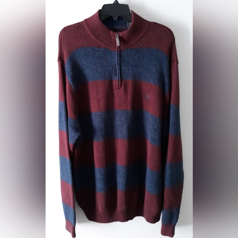 VTG Chaps 1/4 Zip Sweater XL